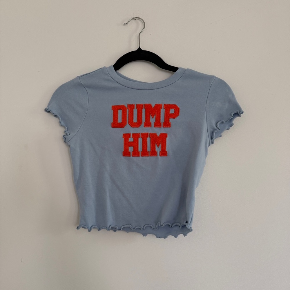 Juicy Couture DUMP HIM Babydoll Crop Tee